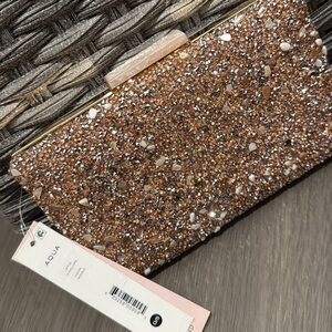 Aqua Kalliope Beaded Clutch - Exclusive